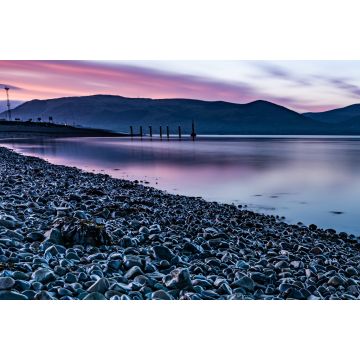 Lais Puzzle - Blaue Stunde in Greenore - kleine Stadt, Gemeinde und Tiefwasserhafen am Carlingford Lough in der Grafschaft Louth, Irland - 2.000 Teile