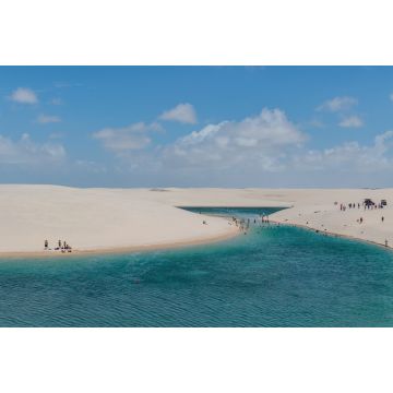 Lais Puzzle - Lençis maranhenses mit Menschen beim Baden in den Lagunen, Brasilien - 2.000 Teile