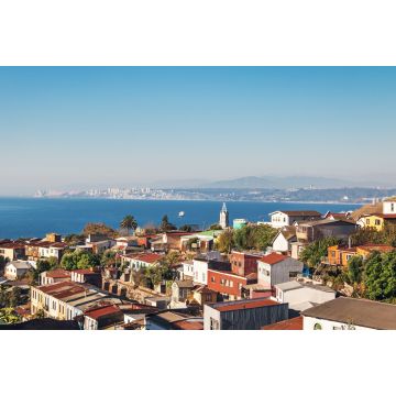 Lais Puzzle - Luftaufnahme von Valparaiso und Las Carmelitas Kirchturm vom Mirador Camogli Aussichtspunkt - Valparaiso, Chile - 2.000 Teile