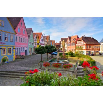 Lais Puzzle - die Stadt Aub mit Brunnen in Deutschland - the town Aub in Germany - 2.000 Teile