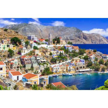 Lais Puzzle - Traditionelle farbenfrohe Griechenland-Serie - schöne Insel Symi (bei Rhodos) Dodekanes - 2.000 Teile