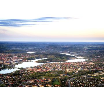 Lais Puzzle - Die Stadt Silkeborg in Dänemark von oben gesehen - 2.000 Teile