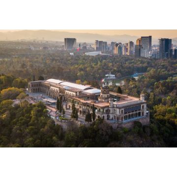Lais Puzzle - Mexiko-Stadt, Luftaufnahme der Burg Chapultepec bei Sonnenuntergang - 2.000 Teile