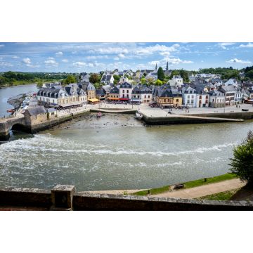 Lais Puzzle - Auray - Hafen von Saint-Goustan. Panoramablick auf den alten Stadtkern. Bretagne, Frankreich  - 2.000 Teile