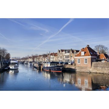 Lais Puzzle - Historische Häuser und Boote vor Anker in Brielle, Niederlande - 2.000 Teile