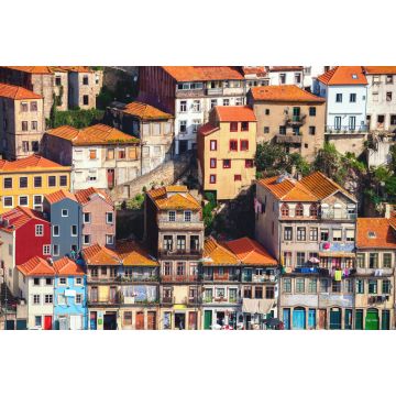 Lais Puzzle - Typische Häuser in Porto auf einer Klippe gelegen, Blick von Vila Nova de Gaia, Porto, Portugal - 2.000 Teile