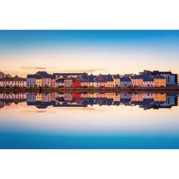 Lais Puzzle - Schöner Panoramablick auf den Sonnenuntergang über dem Claddagh Galway in Galway City, Irland - 2.000 Teile