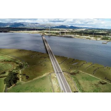 Lais Puzzle - Luftaufnahme des Verkehrs auf der Clackmannanshire-Brücke über den Fluss Forth - 2.000 Teile