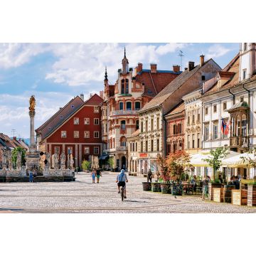 Lais Puzzle - Maribor Rathausplatz Slowenien Europa. Rathaus von Maribor und Pestsäule auf dem Hauptplatz, Untersteiermark, in Slowenien - 2.000 Teile