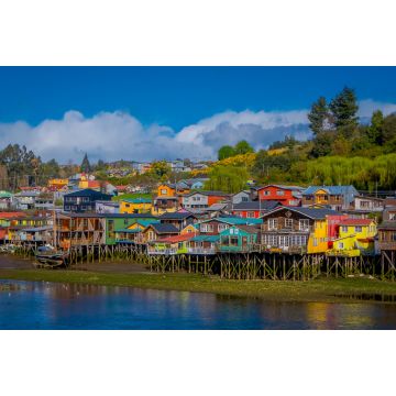 Lais Puzzle - Häuser auf Stelzen Palafitos in Castro, Chiloe Island, Patagonien - 2.000 Teile