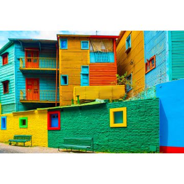 Lais Puzzle - La Boca, Blick auf das bunte Gebäude im Stadtzentrum, Buenos Aires, Argentinien - 2.000 Teile