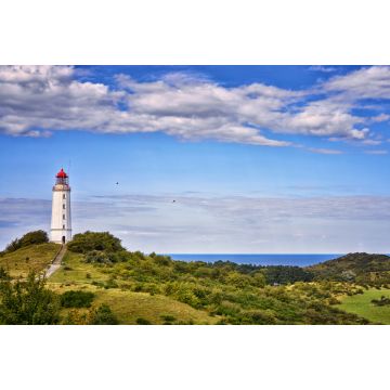 Lais Puzzle - Blick auf den Leuchtturm Dornbusch auf der Insel Hiddensee über der Ostsee, Mecklenburg, Deutschland. - 2.000 Teile