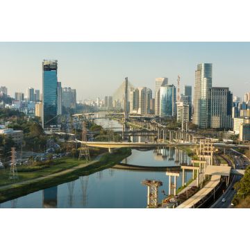 Lais Puzzle - Blick auf die Avenida Marginal Pinheiros, den Fluss Pinheiros und die Skyline der Stadt Sao Paulo, Brasilien - 2.000 Teile