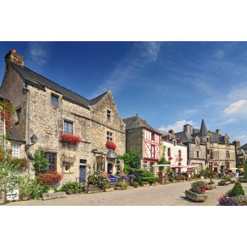 Lais Puzzle - Mittelalterliche Häuser bei Rochefort en Terre in der Bretagne im Nordwesten Frankreichs - 2.000 Teile