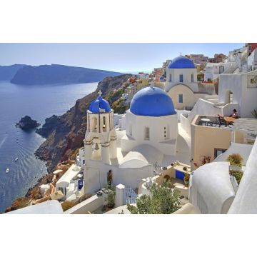 Lais Puzzle - Stadtbild mit Kirchen am Hang mit Blick auf Caldera, Oia, Santorin, Thira, Kykladen, Ägäische Inseln, Ägäisches Meer, Griechenland, Europa - 2.000 Teile
