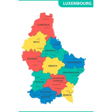 Lais Puzzle - Karte von Luxemburg - 2.000 Teile