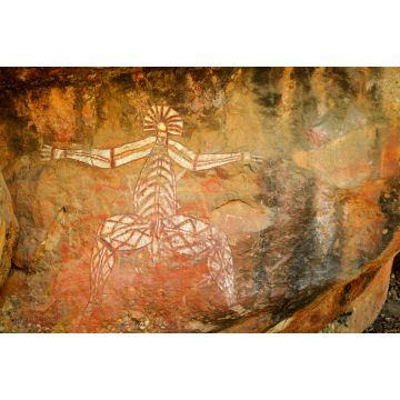 Lais Puzzle - Uralte Aborigine-Malerei von Menschenkunst auf riesigem Felsenstein im Kakadu Park, Northern Territory, Australien - 2.000 Teile