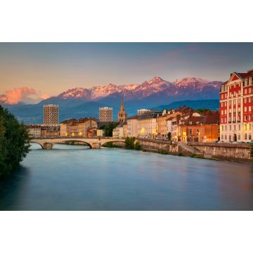 Lais Puzzle - Grenoble. Stadtbild von Grenoble, Frankreich bei Sonnenuntergang - 2.000 Teile