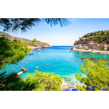 Lais Puzzle - Die malerische Anthony Quinn Bucht auf der Insel Rhodos, Mittelmeer, Griechenland - 2.000 Teile
