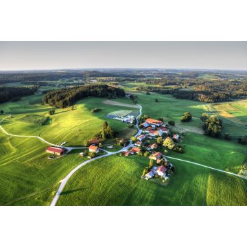 Lais Puzzle - Pittenhart, Eschenau, Chiemgau, Weiler, Dorf, Bauer, Landwirtschaft, Oberbayern, Traunstein, Weiler, Hügel, Feld, Felder, Wiese, Wiesen, Straße, Landstraße, Siedlung - 2.000 Teile
