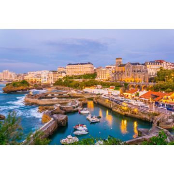 Lais Puzzle - Sonnenuntergang Blick auf Yachthafen in Biarritz, Frankreich - 2.000 Teile