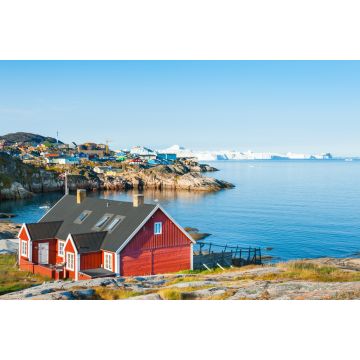 Lais Puzzle - Bunte Häuser am Ufer des Atlantischen Ozeans in Ilulissat, Westgrönland - 2.000 Teile