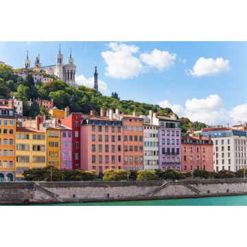 Lais Puzzle - Bunte Häuser am Saone-Ufer, Lyon, Frankreich - 2.000 Teile