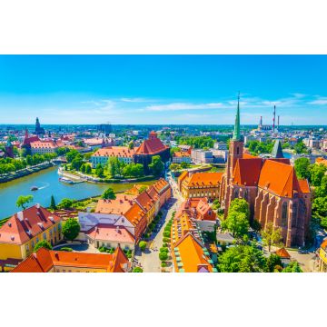 Lais Puzzle - Luftaufnahme von Breslau mit der Kirche Unserer Lieben Frau vom Sand und der Kirche des Heiligen Kreuzes und des Heiligen Bartholomäus, Polen - 2.000 Teile