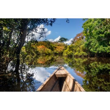 Lais Puzzle - Segeln in einem Holzboot durch den überfluteten Wald in Leticia, Amazonasgebiet, Kolumbien - 2.000 Teile