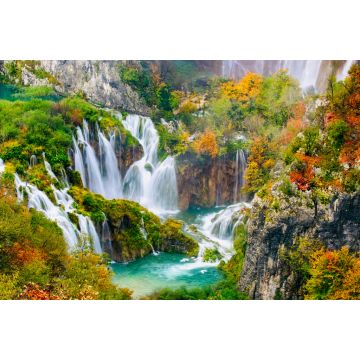 Lais Puzzle - Detaillierte Ansicht der wunderschönen Wasserfälle bei Sonnenschein im Nationalpark Plitvice, Kroatien - 2.000 Teile