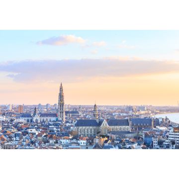 Lais Puzzle - Blick über Antwerpen mit der Kathedrale Unserer Lieben Frau aufgenommen - 2.000 Teile
