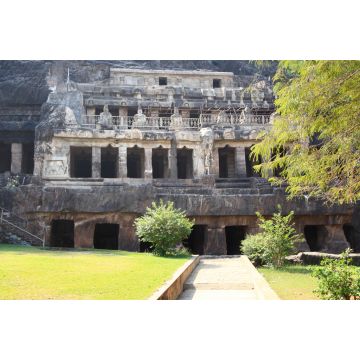Lais Puzzle - Historische Undavalli-Höhlen in der Nähe der Stadt Vijayawada in Indien - 2.000 Teile