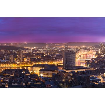 Lais Puzzle - Panorama Abendansicht der Stadt Lüttich in Belgien - 2.000 Teile