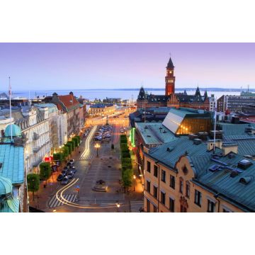 Lais Puzzle - Panorama von Helsingborg in der Dämmerung - 2.000 Teile