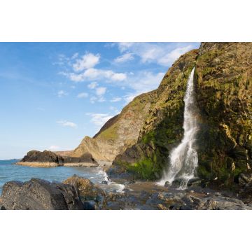 Lais Puzzle - Wasserfall am Tresaith Beach, Cardigan Bay, Wales - 2.000 Teile