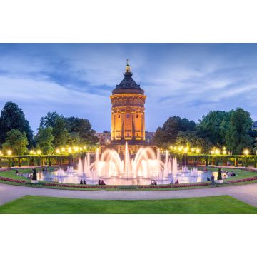 Lais Puzzle - Mannheim Rosengarten und Wasserturm bei Nacht - 2.000 Teile