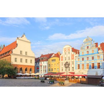 Lais Puzzle - Stettin - historische Mietshäuser auf dem Altstädter Ring und das gotisch-barocke Alte Rathaus an der polnischen Route der roten Gotik - 2.000 Teile