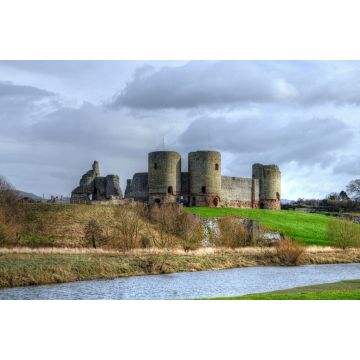 Lais Puzzle - Schloss Rhuddlan von der anderen Seite des Flusses Clwyd, Denbighshire, Wales - 2.000 Teile