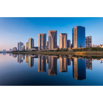 Lais Puzzle - Moderne Gebäude Reflexion in Pinheiros Fluss in Sao Paulo Stadt, Brasilien - 2.000 Teile