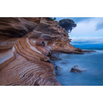 Lais Puzzle - Painted Cliffs im Maria Island National Park, Tasmanien, Australien. Erodierte Schichten aus Eisenoxid bilden interessante Muster in der Küstenlinie - 2.000 Teile