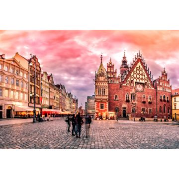 Lais Puzzle - Breslauer Marktplatz mit Rathaus bei Sonnenuntergang, Polen - 2.000 Teile
