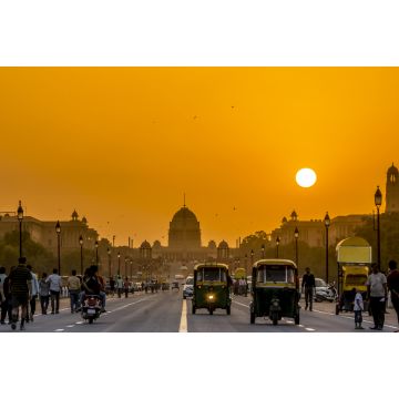 Lais Puzzle - Sonnenuntergang in der Nähe der Präsidentenresidenz, Rashtrapati Bhavan, Neu-Delhi, Indien. - 2.000 Teile