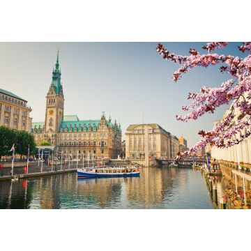 Lais Puzzle - Hamburger Rathaus und Alster im Frühjahr, Hamburg - 2.000 Teile