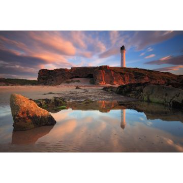 Lais Puzzle - Erstaunlich Sonnenuntergang über Lossiemouth Leuchtturm (Schottland UK) - 2.000 Teile