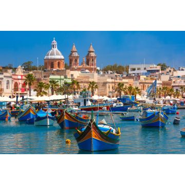 Lais Puzzle - Traditionell beäugte bunte Boote Luzzu im Hafen des mediterranen Fischerdorfs Marsaxlokk, Malta - 2.000 Teile