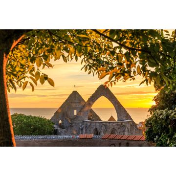 Lais Puzzle - Sommer-Sonnenuntergang über der Altstadt von Visby, Gotland, Schweden - 2.000 Teile