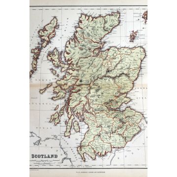 Lais Puzzle - Alte Karte von Schottland von 1870 - 2.000 Teile