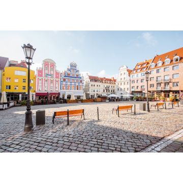 Lais Puzzle - Blick auf den Marktplatz mit schönen bunten Gebäuden im Morgenlicht in Stettin, Polen - 2.000 Teile