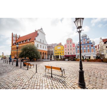 Lais Puzzle - Blick auf den Marktplatz mit schönen bunten Gebäuden im Morgenlicht in Stettin, Polen - 2.000 Teile