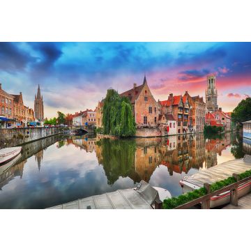 Lais Puzzle - Brügge bei dramatischem Sonnenuntergang, Belgien - 2.000 Teile